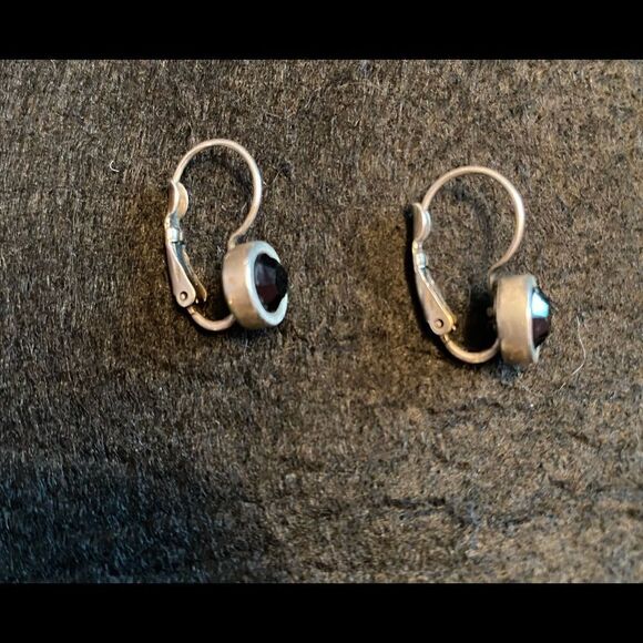 Y2K Black and Silver Tone Earrings - Picture 3 of 4